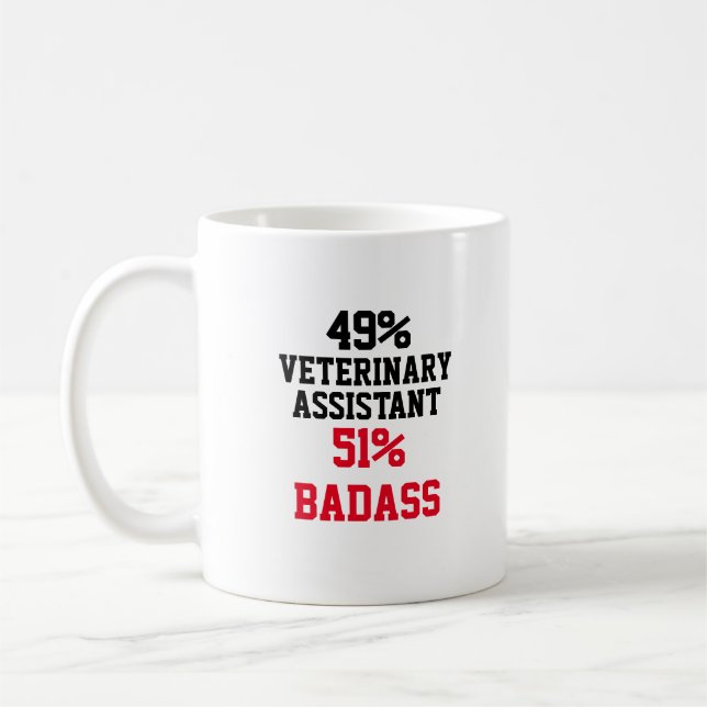 Caneca De Café Assistente Veterinário Badass (Esquerda)