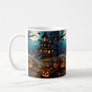 Caneca de Café Assombrada Casa de Abóbora de Hallo