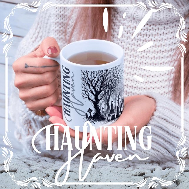 Caneca De Café Assombrando Haven (Haunting Haven cover from The Beekeeper Store)