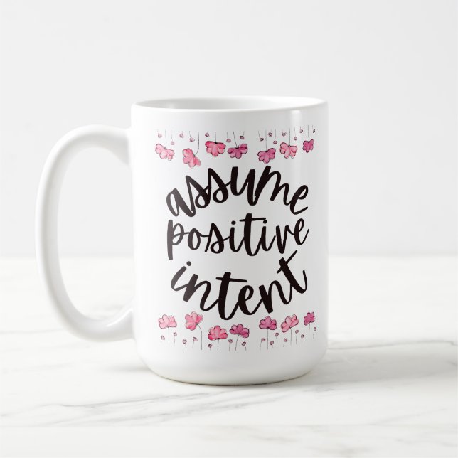 Caneca De Café Assumir Intenção Positiva (Esquerda)