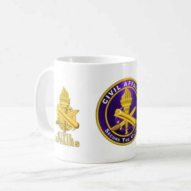 Caneca De Café  Assuntos Civis do Exército   (Frente Esquerda)