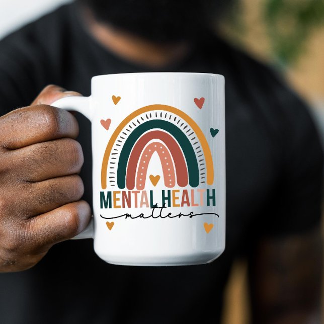 Caneca De Café Assuntos de Saúde Mental (Mental Health Matters, mental health awareness, mental health, self-care, self-care mug, self care, )