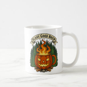 Caneca De Café Assustador, bom café, abóbora, Design de Dia das B