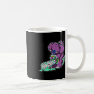 Caneca De Café Assustador Hippo Assustador Vaporwave Animal Chain