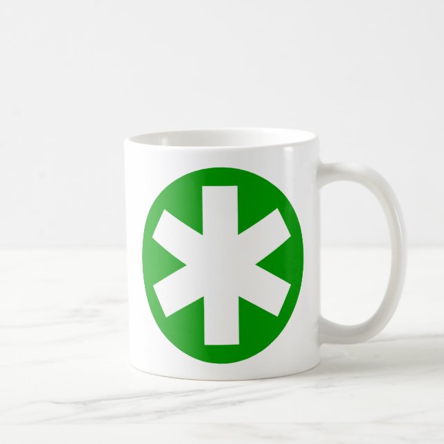 Caneca De Café Asterisco - Verde (Direita)