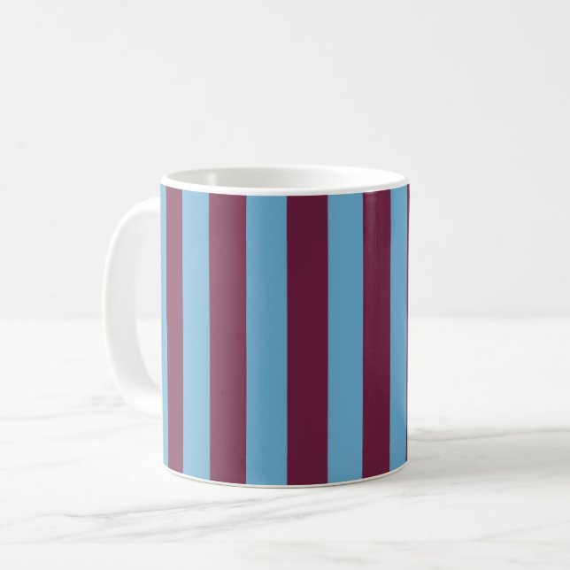 Caneca De Café Aston Villa stripes clube de futebol (Frente Esquerda)