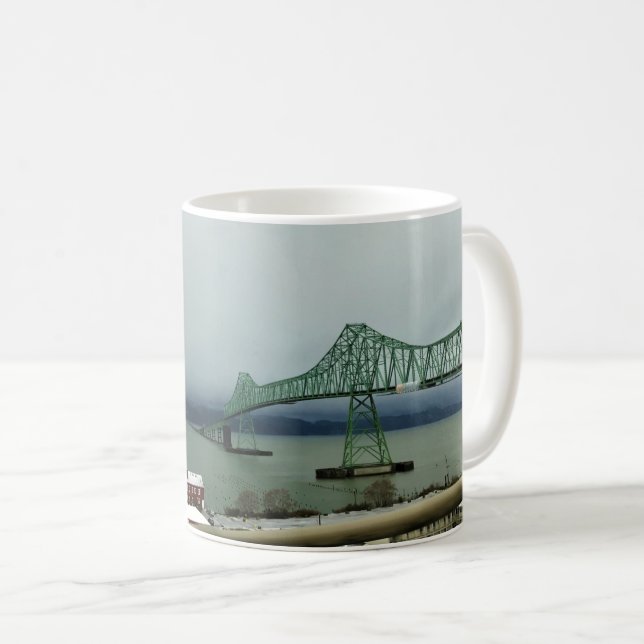 Caneca De Café Astoria-Megler Bridge, Astoria, Oregon (Frente Esquerda)