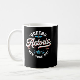 Caneca De Café Astoria Queens Nova York retro gráfico