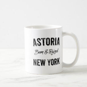 Caneca De Café Astoria Queens Nyc Orgulho Citação Nascido Criado