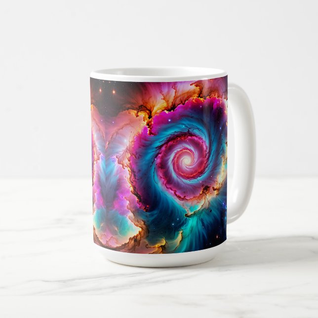 Caneca De Café "Astralis" - Nebulosa e Galáxias (Frente Esquerda)