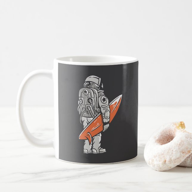 Caneca De Café Astro Surfer (Com Donut)