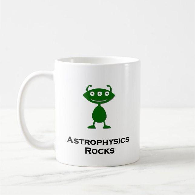 Caneca De Café Astrofísica de Olhos Triplos Roda Verde (Esquerda)