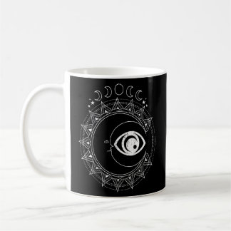 Caneca De Café Astrologia Lua Sol Dark Magic Pagan Bruxa Occulta