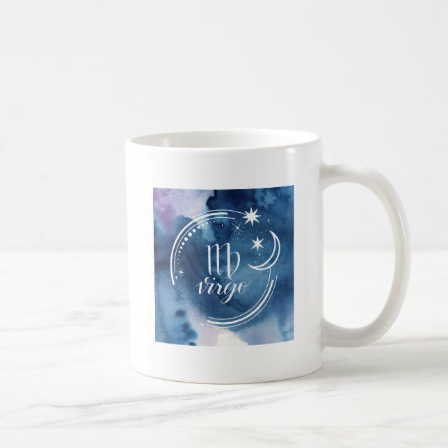 Caneca De Café Astrologia por Aquarela - Virgem (Direita)