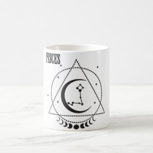 Caneca De Café Astrologia/Símbolo/Peixes do Zodíaco