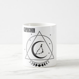 Caneca De Café Astrologia/Símbolo Zodiac/Capricórnio
