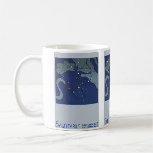 Caneca De Café Astrologia Zodiacal Vintage Constelação de Sagitár