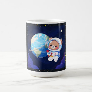 Caneca De Café Astronaut Bear Orbiting Earth