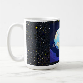 Caneca De Café Astronaut Bear Orbiting Earth
