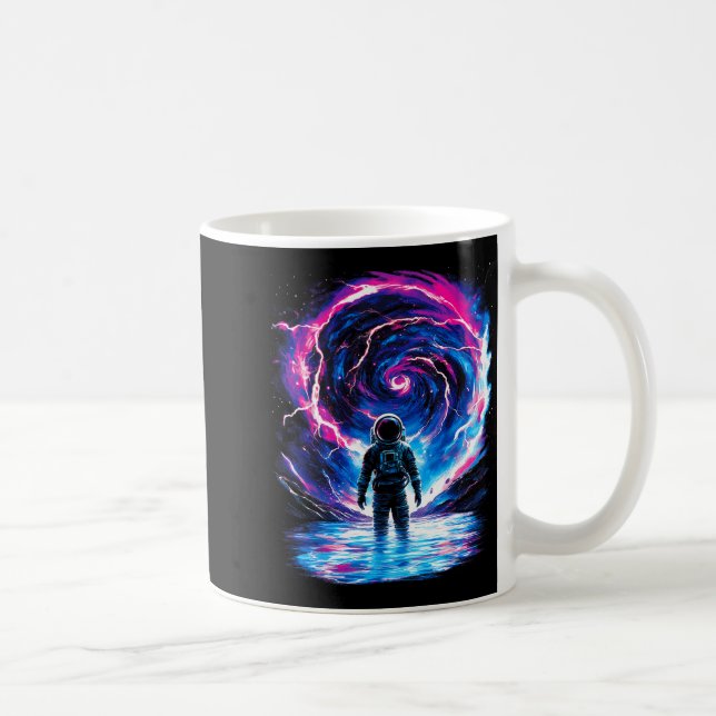 Caneca De Café Astronaut Cosmic Outer Space Galaxy Science  (Direita)
