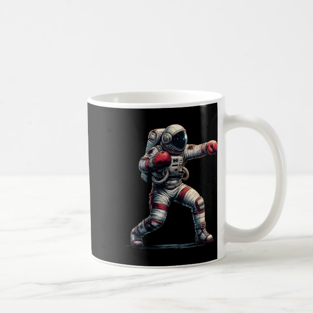 Caneca De Café Astronaut Muay Thai Boxe Kickboxing Infantil Mascu (Direita)