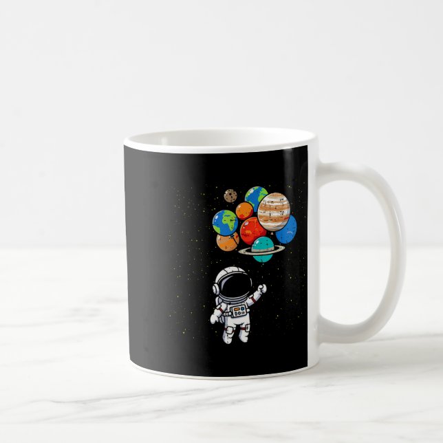 Caneca De Café Astronaut Planet Balloons Cute Space Galaxy Boys G (Direita)