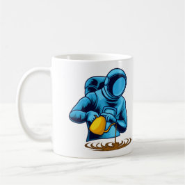Caneca De Café Astronauta Com Barista de Café
