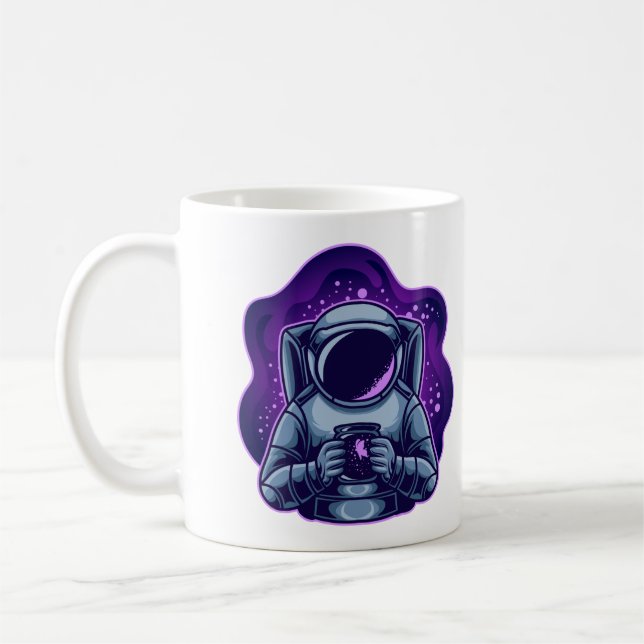 Caneca De Café Astronauta Com Borboleta (Esquerda)