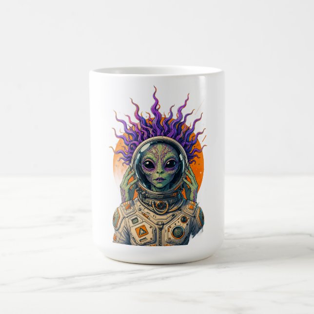 Caneca De Café Astronauta Cósmico Alien Manga Longa (Centro)