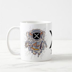Caneca De Café Astronauta de criptomoeda XRP
