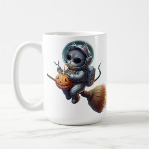 Caneca De Café Astronauta de Gato Cósmico: Aventura Magia e Espaç