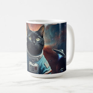 Caneca De Café Astronauta de Gatos Galácticos