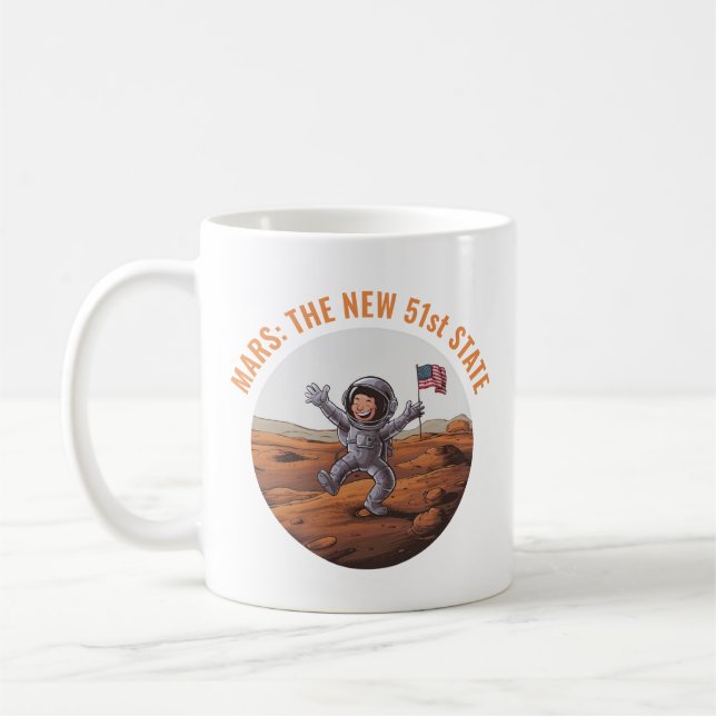 Caneca De Café Astronauta em Marte (Esquerda)