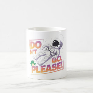 Caneca De Café Astronauta Flutuante no Espaço