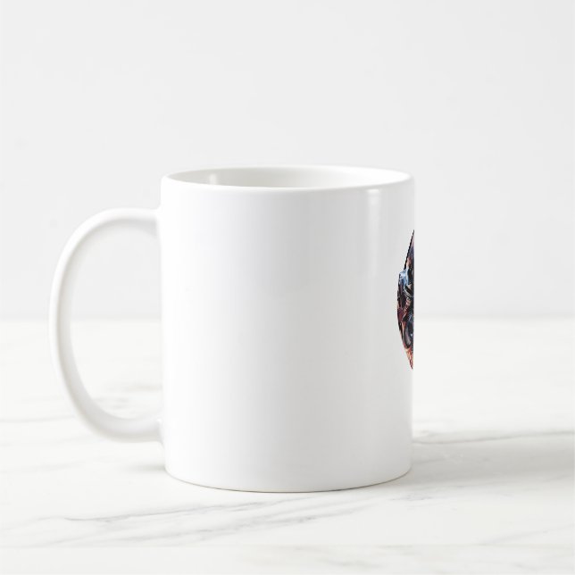 Caneca De Café Astronauta Gato com Planeta (Esquerda)