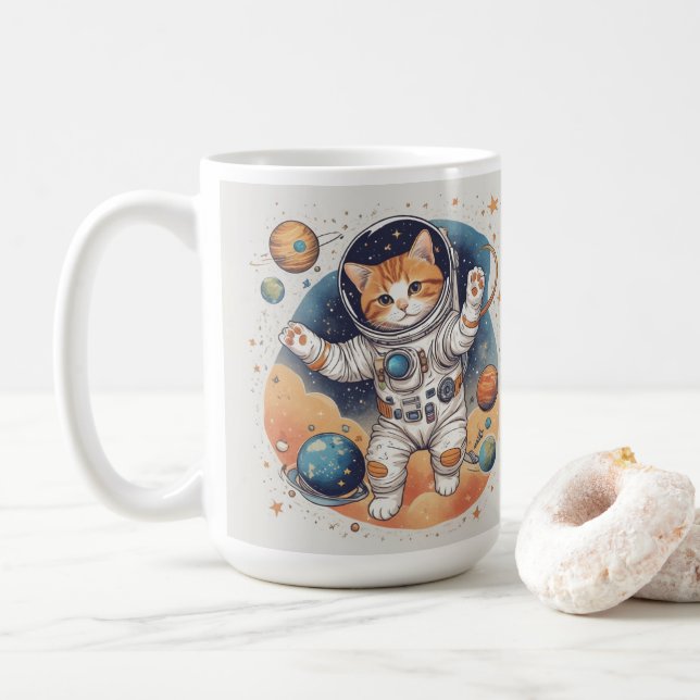 Caneca De Café ✨ Astronauta Girl Hoodie (Com Donut)