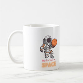 Caneca De Café Astronauta jogando basquete no Space Mug