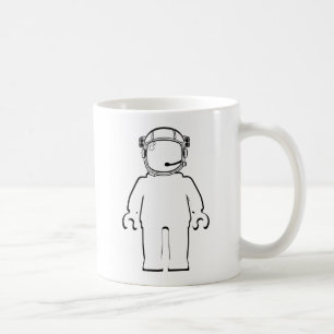 Caneca De Café Astronauta Minifig do estilo de Banksy