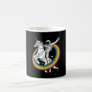 Caneca De Café Astronauta Montando Unicórnio