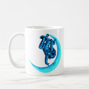 Caneca De Café Astronauta Moon Skating