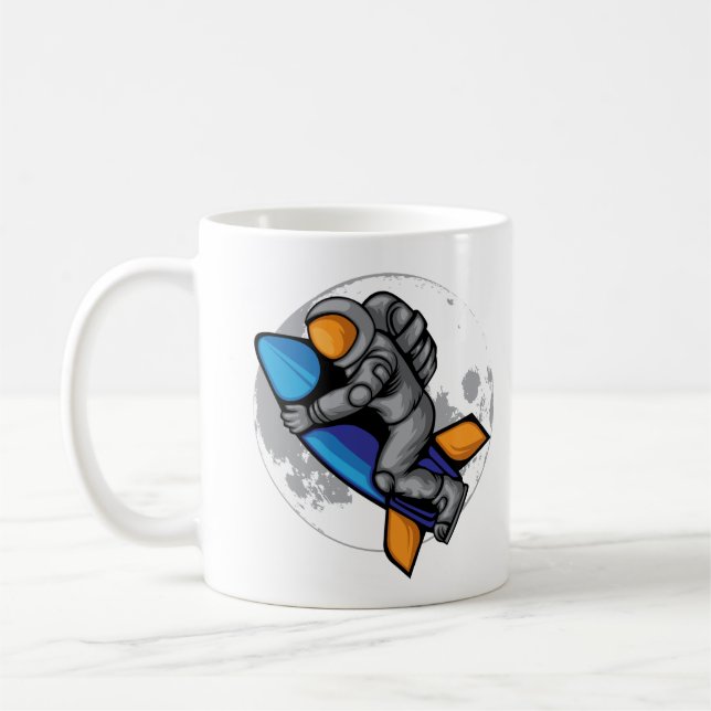 Caneca De Café Astronauta Para a Lua (Esquerda)