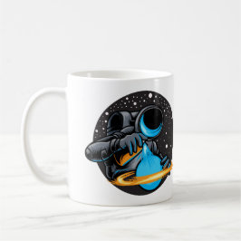 Caneca De Café Astronauta Pinta o Planeta