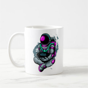 Caneca De Café Astronauta Segurando O Buraco Negro