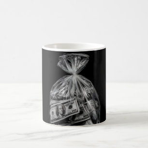 Caneca De Café Astronauta Sentado no Galáxia do Planeta Anelado C