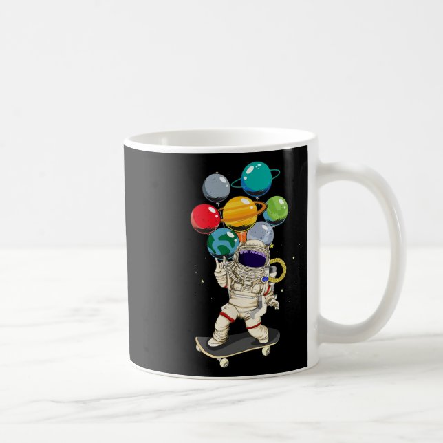 Caneca De Café Astronauta Skate Crianças Lloon Planetas Espaço S (Direita)