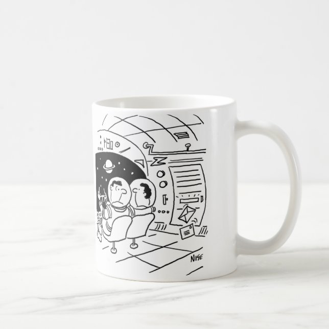 Caneca De Café Astronauta surpreendeu-se em ver o correio entregu (Direita)