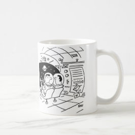 Caneca De Café Astronauta surpreendido ao ver correio entregue