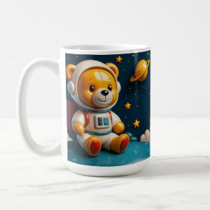 Caneca De Café Astronauta Teddy Cut