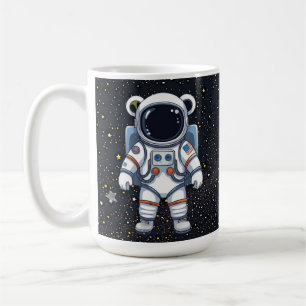 Caneca De Café Astronauta Ursinho Estrelado