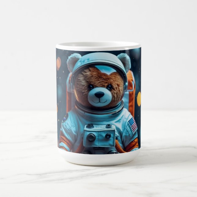 Caneca De Café Astronauta Urso de Pelúcia Cósmico (Centro)